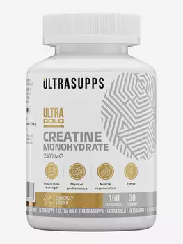 Креатин моногидрат Ultrasupps Ultra Gold, 150 шт, Белый