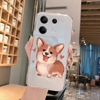 Мягкий силиконовый прозрачный чехол с рисунком кота для Xiaomi Redmi Note 13 Pro 13C Samsung A55 A54 A34 S24 M35 iPhone 15, защитный противоударный чехол для камеры Samsung Galaxy S20 FE