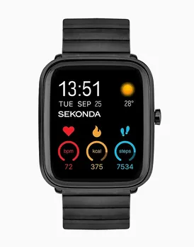 Умные часы Motion plus унисекс черного цвета Sekonda