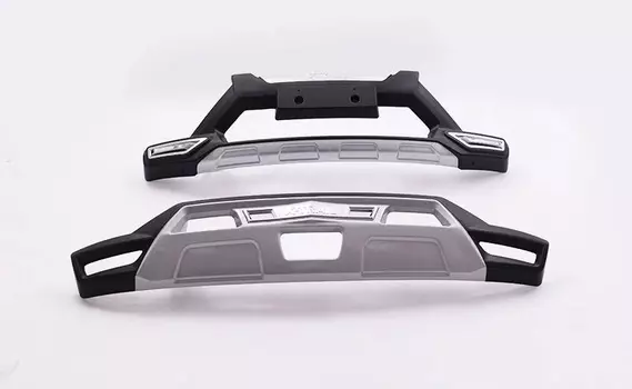 Защитные накладки на бампера Exclusive для Nissan X-Trail 2014 -