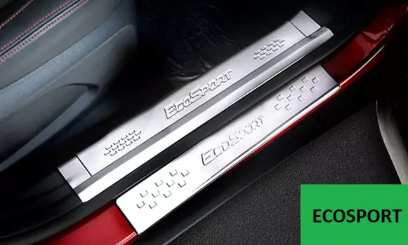 Защитные накладки на пороги, внешние и внутренние LUX для Ford Ecosport