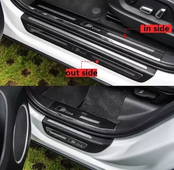 Защитные накладки на внешние и внутренние пороги для AUDI Q5 2016 -