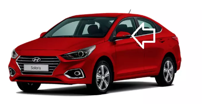 Зеркало электрическое с обогревом и повторителем поворота для Hyundai Solaris 2017 -