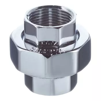 Американка прямая Valtec 3/4 ВР(г) х 3/4 ВР(г) хром латунная (VTr.340.C.0005)