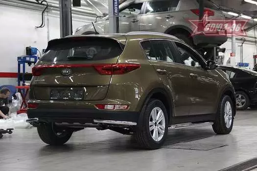 Защита задняя уголки 42 мм Souz-96 KISP.76.5406 KIA Sportage (4G) 2016-