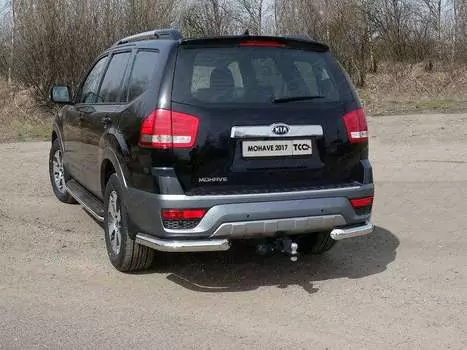 Защита задняя (уголки) 76,1 мм Компания ТСС KIAMOH17-25 KIA Mohave 2016-