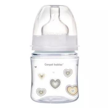 Canpol Бутылочка PP EasyStart с широким горлышком антиколиковая, 120 мл, 0+ Newborn baby, цвет: белый (Canpol, Бутылочки)