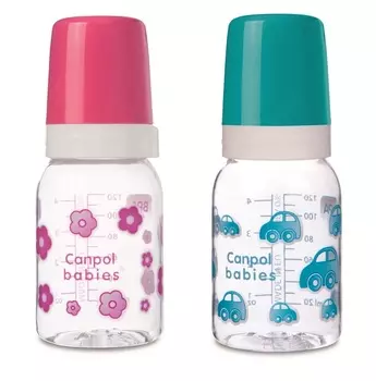 Canpol Бутылочка тритановая (BPA 0%) с силиконовой соской, от 3 месяцев, 1 шт. (Canpol, )