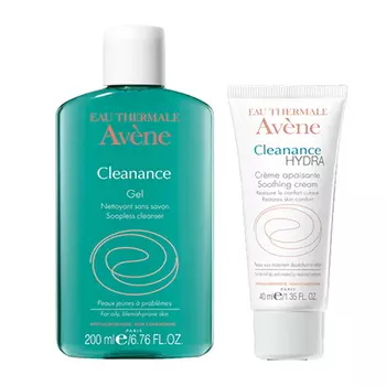 Avene Набор Cleanance (Гидра Успокаивающий крем, 40 мл + Очищающий гель, 200 мл) (Avene, Cleanance)
