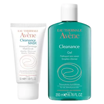 Avene Набор Cleanance (Маска для глубокого очищения, 50 мл + Очищающий гель, 200 мл), 1 шт. (Avene, Cleanance)