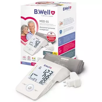 B.Well Автоматический тонометр MED-55 с адаптером (B.Well, MED)