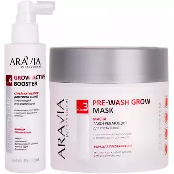 Aravia Professional Набор "Укрепление и рост волос" (спрей-активатор, 150 мл + маска, 300 мл) (Aravia Professional)