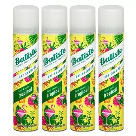 Batiste Комплект Tropical Сухой шампунь, 4 шт х 200 мл (Batiste, Fragrance)