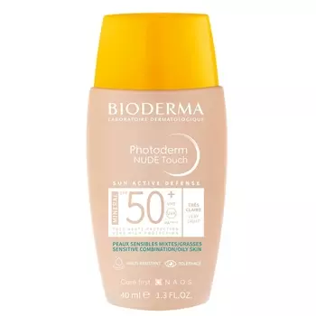 Bioderma Cолнцезащитный флюид с тоном SPF 50+ (очень светлый оттенок), 40 мл (Bioderma, Photoderm)