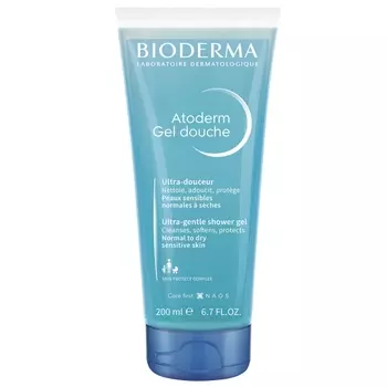 Bioderma Мягкий очищающий гель для душа, 200 мл (Bioderma, Atoderm)