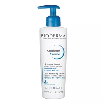 Bioderma Питательный увлажняющий крем для лица и тела, 200 мл (Bioderma, Atoderm)
