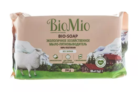 BioMio Хозяйственное мыло без запаха, 200 г (BioMio, Мыло)