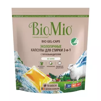 BioMio Экологичные капсулы для стирки Color &amp; White, 16 шт (BioMio, Стирка)