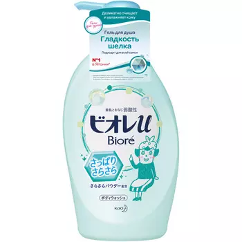Biore Гель для душа Гладкость шелка, 480 мл (Biore, Гели для душа)