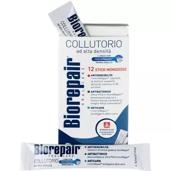 Biorepair Антибактериальный ополаскиватель для полости рта Antibacterial Mouthwash in sticks, 12 шт. (Biorepair, Ежедневная забота)