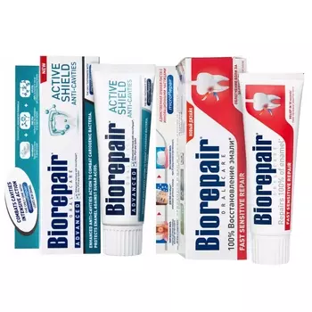 Biorepair Набор для чувствительных зубов (зубная паста 2х75 мл) (Biorepair, Чувствительные зубы)