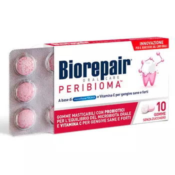 Biorepair Жевательная резинка Peribioma, 10 шт (Biorepair, Ежедневная забота)