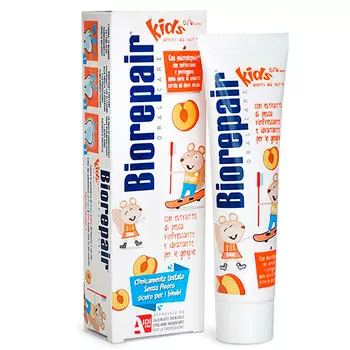 Biorepair Зубная паста Kids детская с экстрактом персика, 50 мл (Biorepair, Детская гамма)