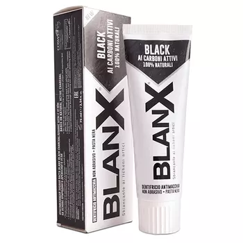 Blanx Отбеливающая зубная паста Black Charcoal с углем, 75 мл (Blanx, Зубные пасты Blanx)