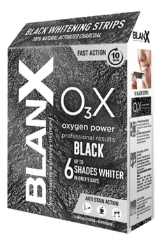 Blanx Отбеливающие полоски с углем Whitening Strips Black, 6 шт (Blanx, Специальный уход Blanx)