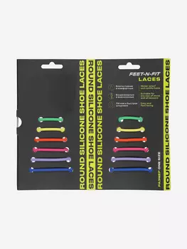 Шнурки Feet-n-Fit Silicone, Мультицвет