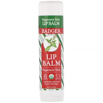 Badger Company, Бальзам для губ, палочка с перечной мятой, 17 г (0,6 унции)
