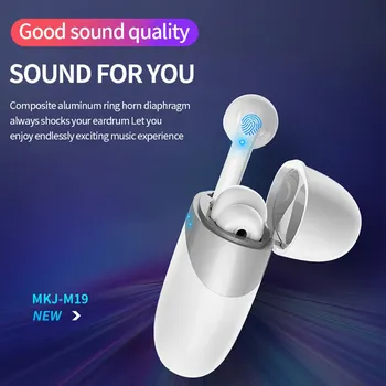 TWS беспроводные Bluetooth-наушники, стерео, бас, сенсорное управление, наушники-вкладыши, гарнитура для Huawei, iPhone, Xiaomi, наушники для смартфона