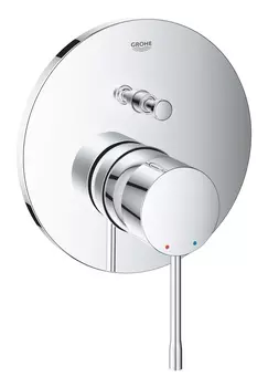 Смеситель однорычажный для ванны GROHE Essence, круглая розетка, хром (24058001)