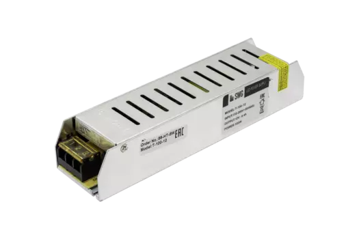 Блок питания для светодиодов 220/12V 100W, IP20, компактный (узкий)