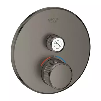 Термостат GROHE Grohtherm SmartControl для встраиваемого монтажа на 1 выход, внешняя часть, темный графит матовый (29118AL0)