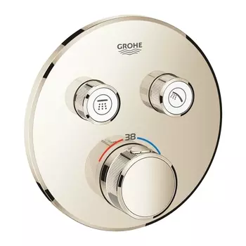 Термостат GROHE Grohtherm SmartControl для встраиваемого монтажа на 2 выхода, внешняя часть, никель глянец (29119BE0)
