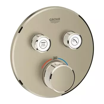 Термостат GROHE Grohtherm SmartControl для встраиваемого монтажа на 2 выхода, внешняя часть, никель матовый (29119EN0)