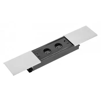 Блок розеток врезной PRESTINO 2 розетки AE-PB2SPRES-53 (Schuko), 2xUSB A+C, RJ45, HDMI, серый, с проводом 1,5 м