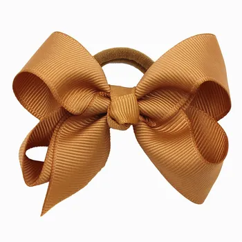 Cute Baby Girls Hair Bows Hair Ties Kids Hair Bands 3inch Bows Ponytail Holder Ties Children Kids Hair Accessories
