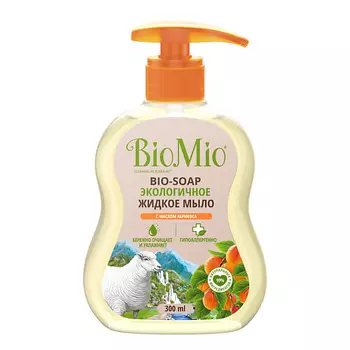 BIO MIO BioMio. BIO-SOAP Экологичное жидкое мыло с маслом абрикоса. Смягчающее. 300 мл