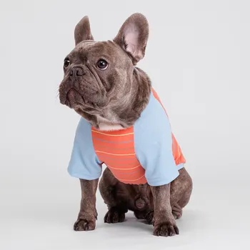 Petmax Футболка в полоску для собак и кошек, L, оранжевая
