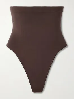 Бесшовные стринги Sculpt с высокой талией Skims, коричневый
