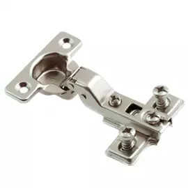 петля меб. slide-on mini полунакл.95* с отв.пл., белый цинк, 2шт element 123090