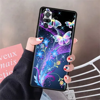 Funda для Xiaomi Redmi Note 10 9 11 Pro мягкий чехол для телефона 10S 9S K40 8 9A 9C 9T 7 10C 8T силиконовый чехол Diamond Flower Butterfly Redmi Note 7