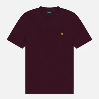 Мужская футболка Lyle & Scott Plain Regular Fit, цвет бордовый, размер XL