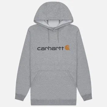 Мужская толстовка Carhartt Loose Fit Midweight Logo Graphic Hoodie, цвет серый, размер XXL