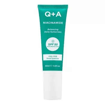 Q+A Солнцезащитный крем для лица Niacinamide SPF50
