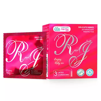 R AND J Презервативы Ребристые 3.0