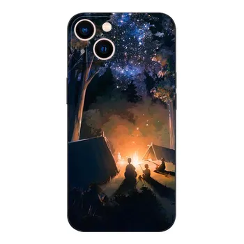 Черный чехол из ТПУ для Samsung Galaxy S22 S20 S21 FE PLUS ultra+S10 E lite задняя крышка ночное звездное небо Samsung S21 FE
