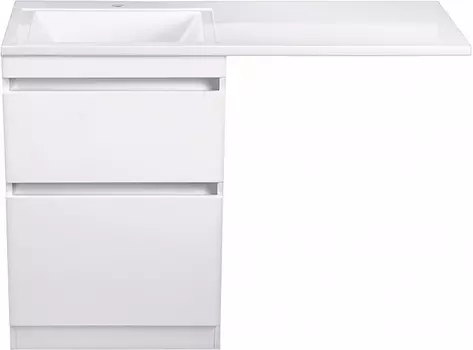 Тумба с раковиной Style Line Даллас 100 Люкс Plus напольная, белая